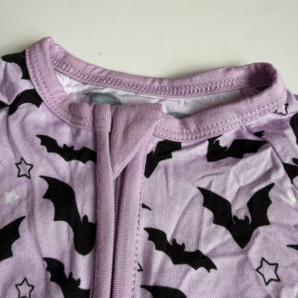 Dream Big Little Co Purple Bats Halloween Zipper Sleeper 3-6 Months - Picture 9 of 13